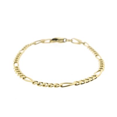 Image 1 of Gold Figaro link bracelet for children | 14 cm
