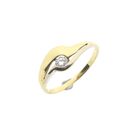 Image 1 of Two-tone gold solitaire ring with diamond | 0.15 ct.