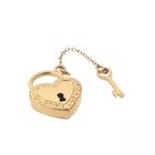 Image 3 of Gold pendant of a heart with a key