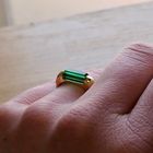 Image 8 of Gold ring with green tourmaline