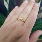 Image 4 of 18-karat gold fantasy ring with 0.01 ct. diamond