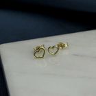 Image 2 of Gold heart-shaped stud earrings