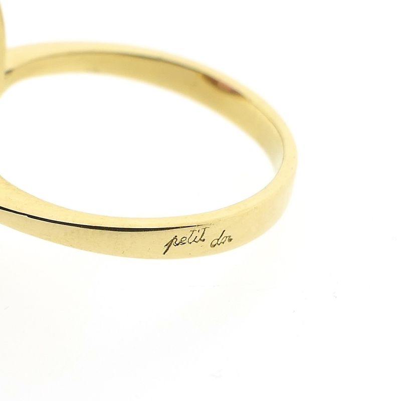 Image 6 of 18 carat gold entourage ring with pink tourmaline; Petit dor