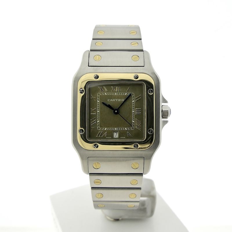 Image 1 of Cartier Santos Galbee 1566; Gold/steel unisex watch