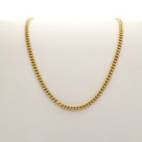 Gold gourmet link necklace | 41 cm