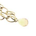 Image 6 of Gold link bracelet with topaz and smoky quartz.