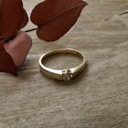 Image 7 of Gold solitaire ring with diamond; 0.25 ct.