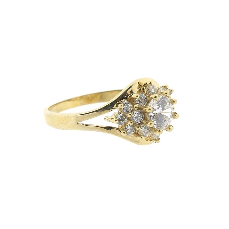 Image 4 of 9 crt. Vintage entourage ring with zirconia