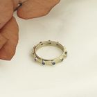 Image 8 of Gold plated ring with sapphire; Religious