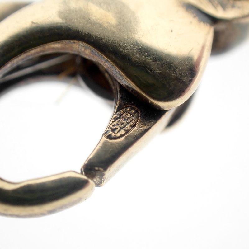 Image 12 of Gold necklace with a fixed pendant and diamonds | approx. 0.04 ct. | 45 cm