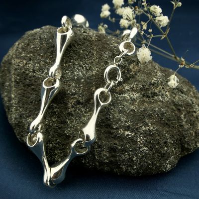 Image 1 of Silver fantasy link bracelet