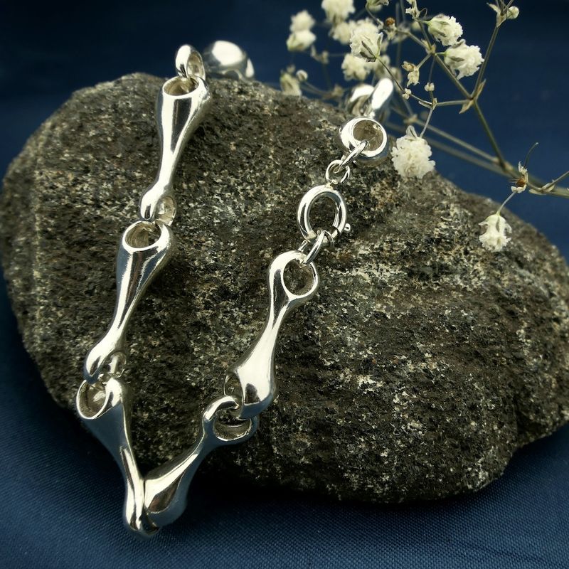 Image 1 of Silver fantasy link bracelet