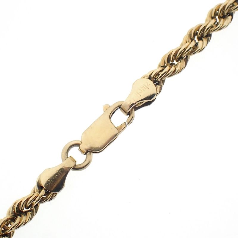 Image 9 of Gold twisted link chain | 51.5 cm