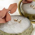 Image 2 of Rose gold stud earrings | Round button