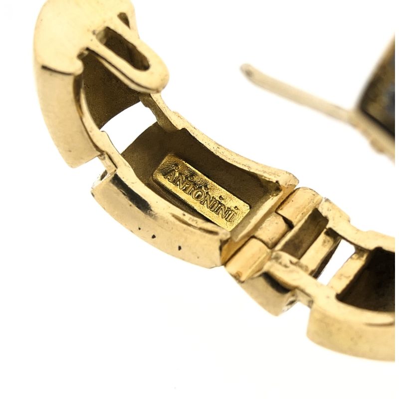 Image 10 of Antonini gold earrings with diamonds; 0.78 ct.