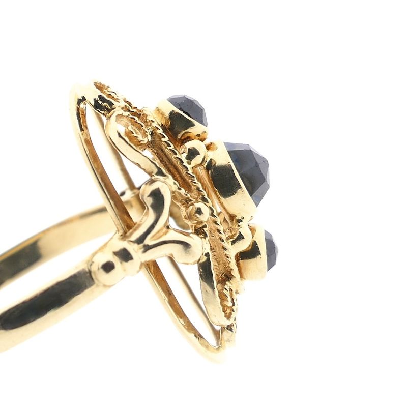 Image 8 of Gold ring with garnet stones | Vintage