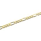 Image 4 of Gold Figaro link bracelet with engraving | 16.5 - 18.5 cm