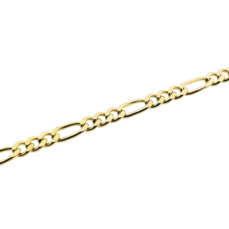 Image 4 of Gold Figaro link bracelet with engraving | 16.5 - 18.5 cm