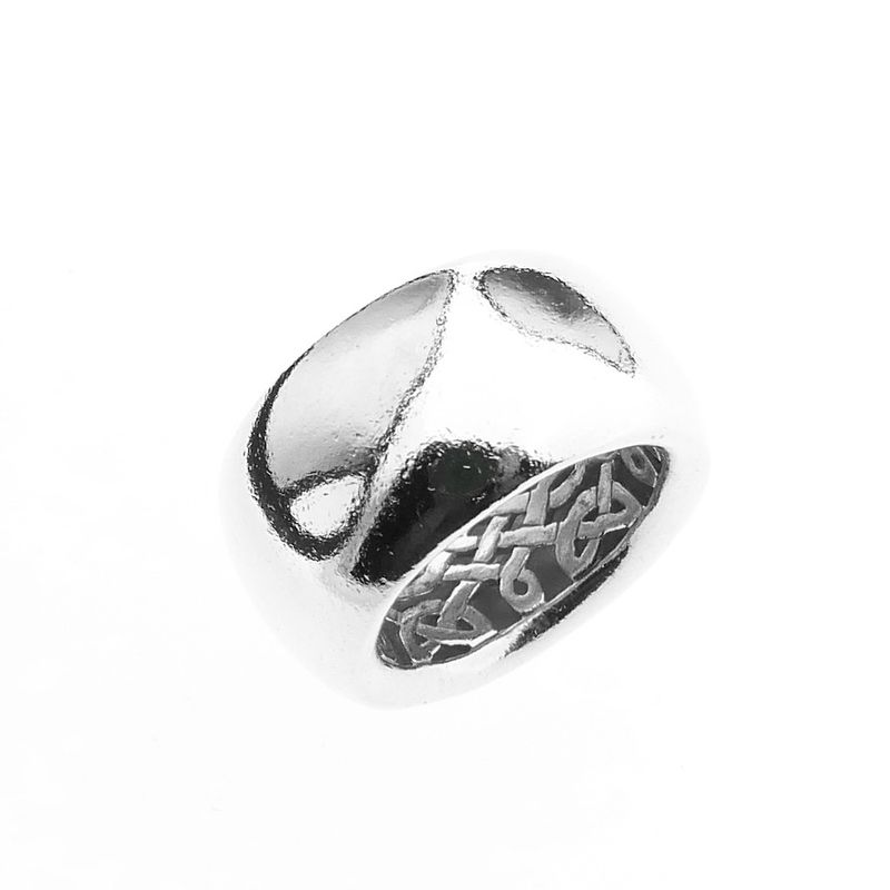 Image 1 of Wide silver domed ring