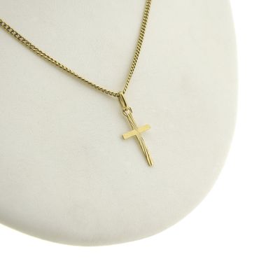 Image 2 of Gold pendant with a subtle cross