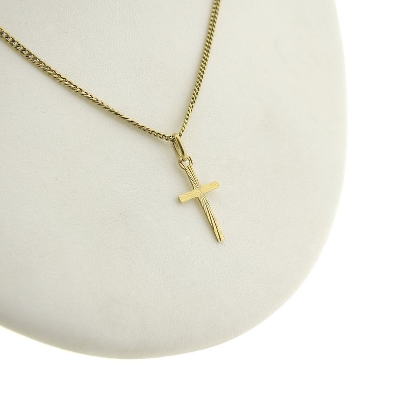 Image 2 of Gold pendant with a subtle cross