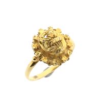 Antique gold ring from a hat bell.