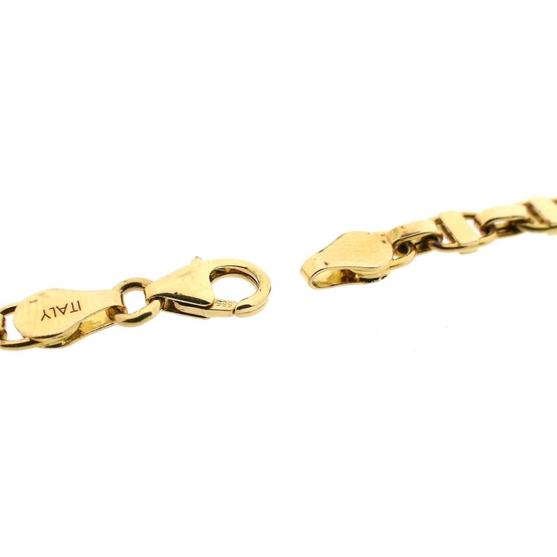 Image 5 of Bicolor Gold Marine/Fantasy Link Necklace with Zirconia