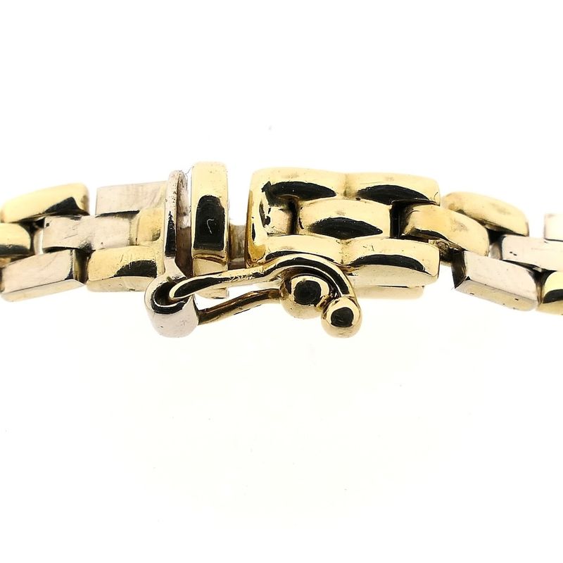 Image 7 of Two-tone gold panther link bracelet | 19 cm