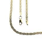 Image 1 of Gold flat gourmet link chain | 46 cm