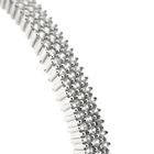 Image 2 of White gold bangle with a cluster of zirconia; Size M/L