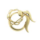 Image 7 of Vintage gold abstract brooch