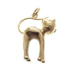 Image 3 of Gold pendant of an abstract cat