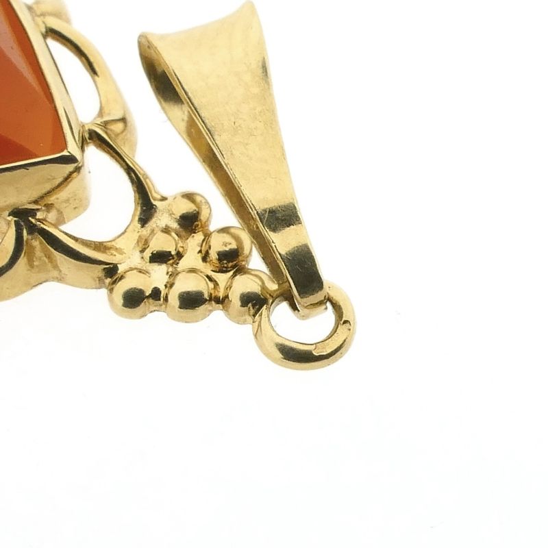 Image 8 of Gold pendant with carnelian | Vintage