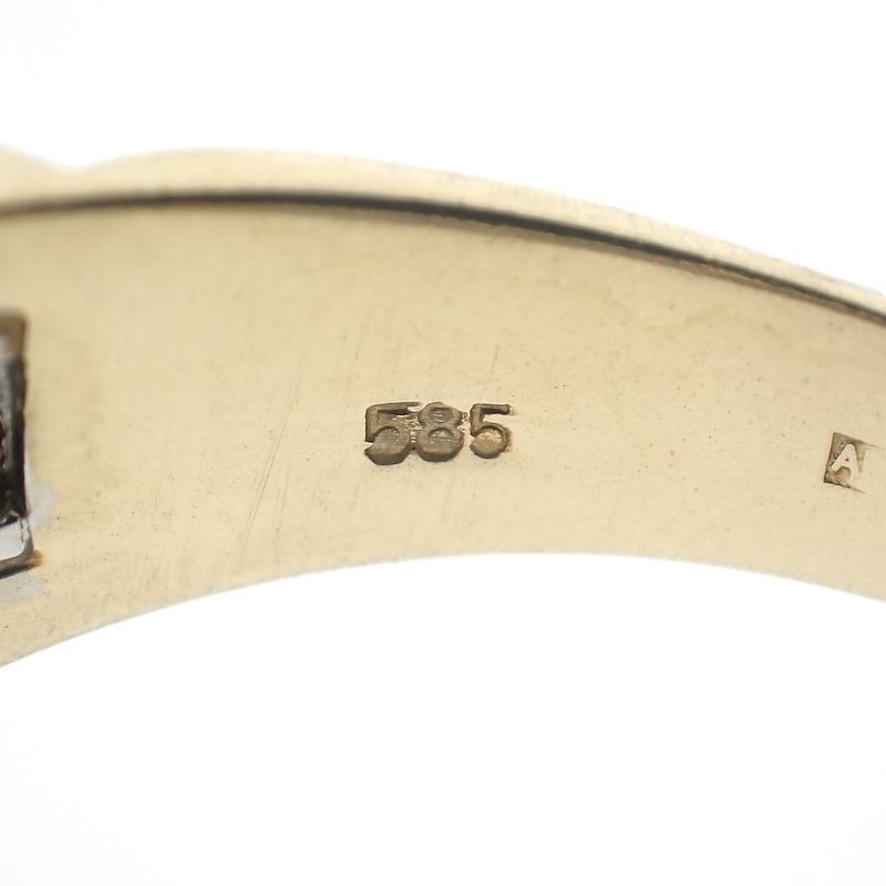 Image 10 of Bicolor Rolex president band ring with diamond | 0.10 ct.