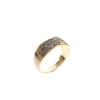 Gold ring | 0.16 ct. pavé-set diamonds