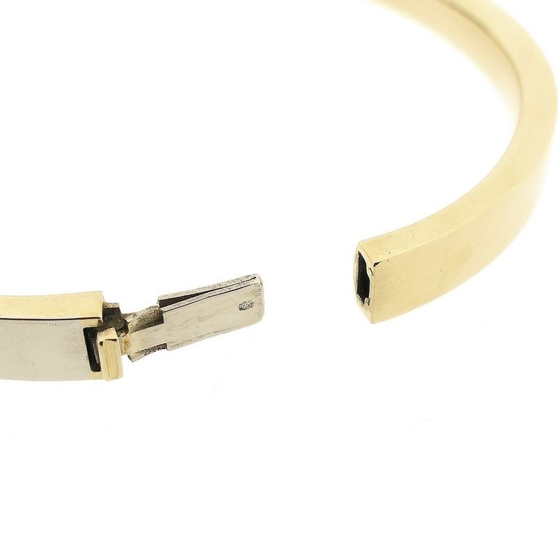 Image 5 of Two-tone gold bangle; Size M