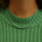 Image 12 of Light blue topaz bead necklace with gold clasp