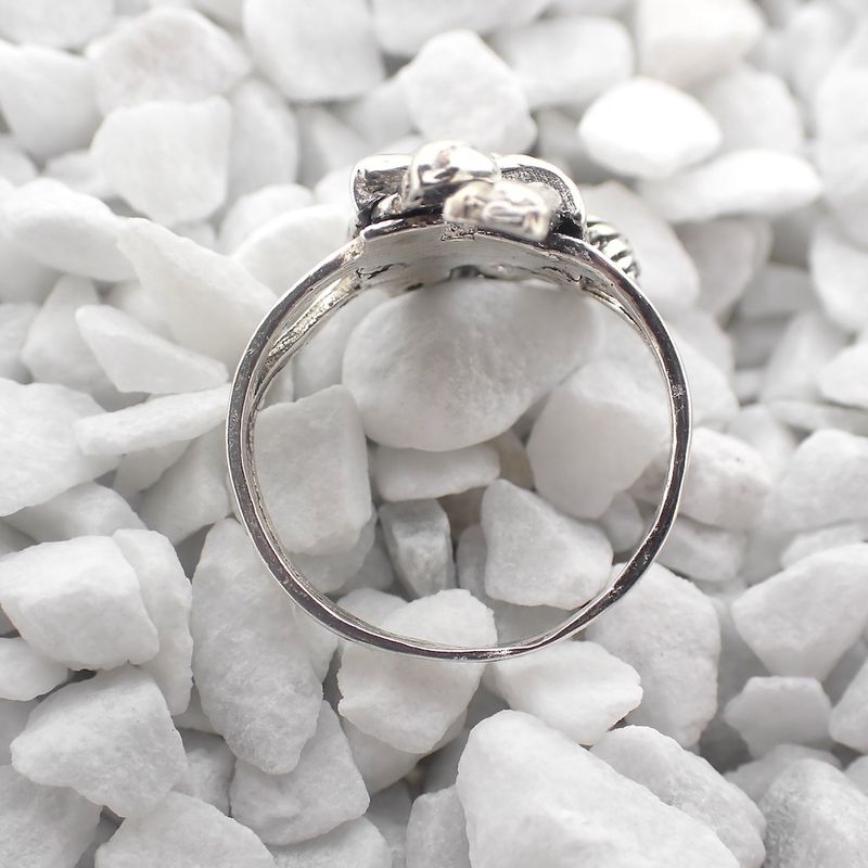 Image 6 of Silver ring with movable figures