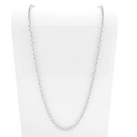 Silver jasseron link chain | 82 cm