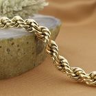 Image 2 of Gold twisted link bracelet | 19 cm