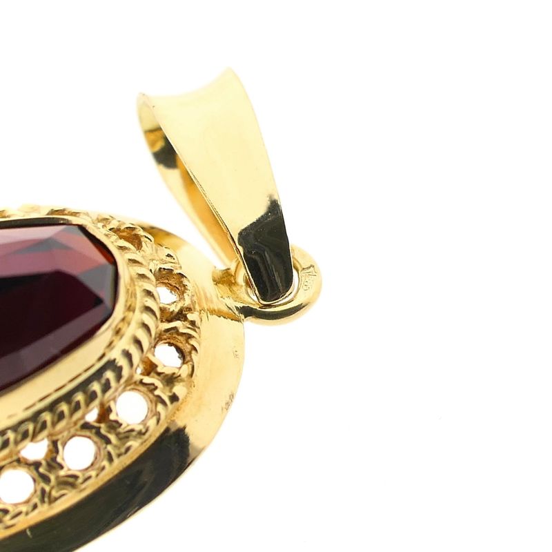 Image 4 of Gold pendant with garnet