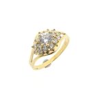 Image 1 of 9 crt. Vintage entourage ring with zirconia