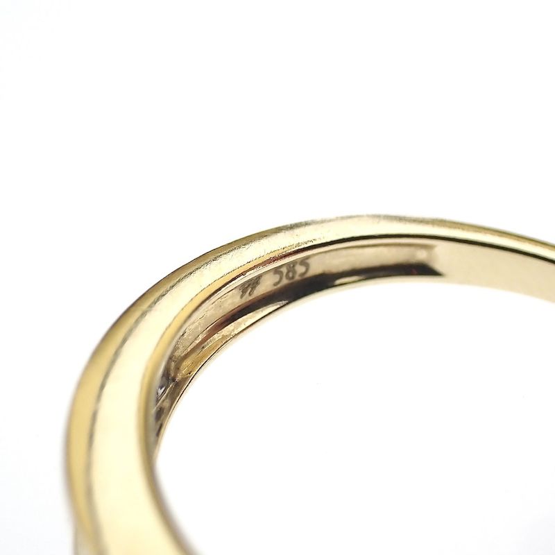 Image 5 of Gold pavé ring with diamonds; 0.37 ct.