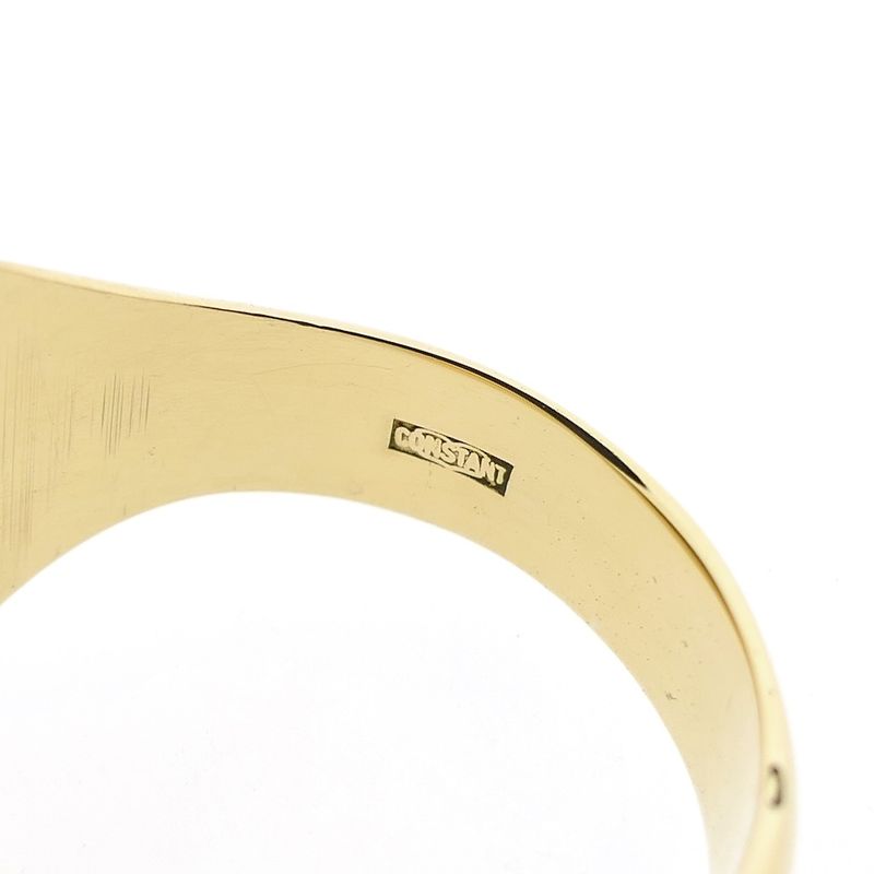 Image 6 of Gold signet ring with blue layered stone | Constant