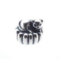 Pandora charm; Silver; Cozy Cat