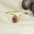 Image 2 of 18-karat gold fantasy/bangle bracelet with pink tourmaline; Petit dor | Ø 65 mm