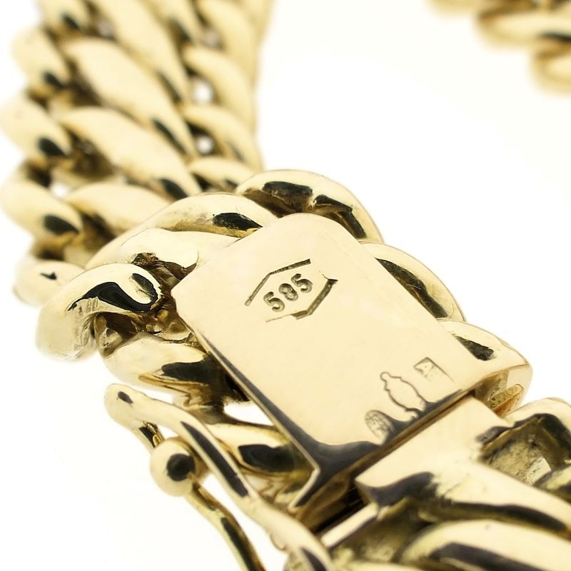 Image 3 of Golden fantasy/gourmet link bracelet | 19 cm