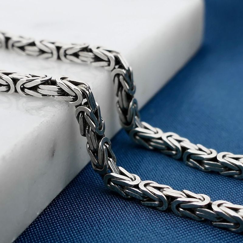 Image 2 of Silver Byzantine Link Bracelet