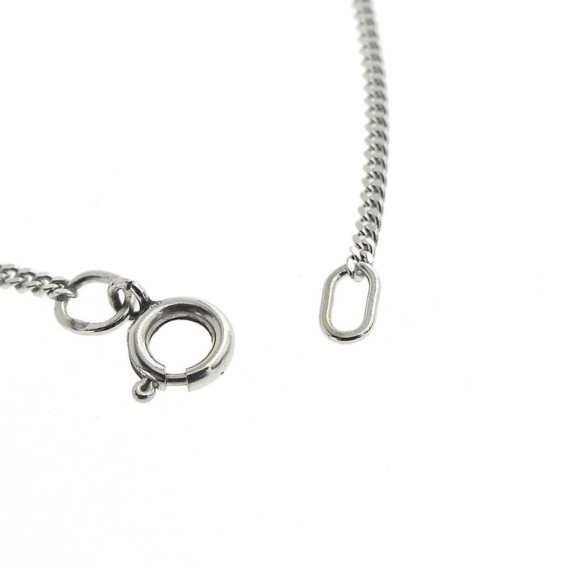 Image 3 of White gold gourmet link necklace | 49.5 cm