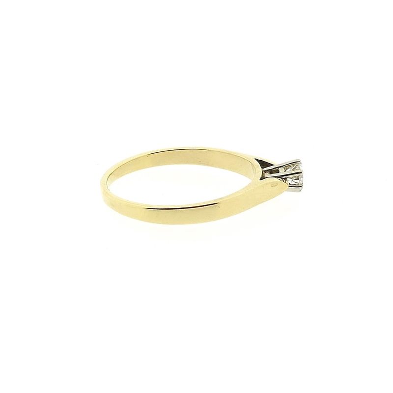 Image 6 of Gold solitaire ring with diamond | 0.14 ct.
